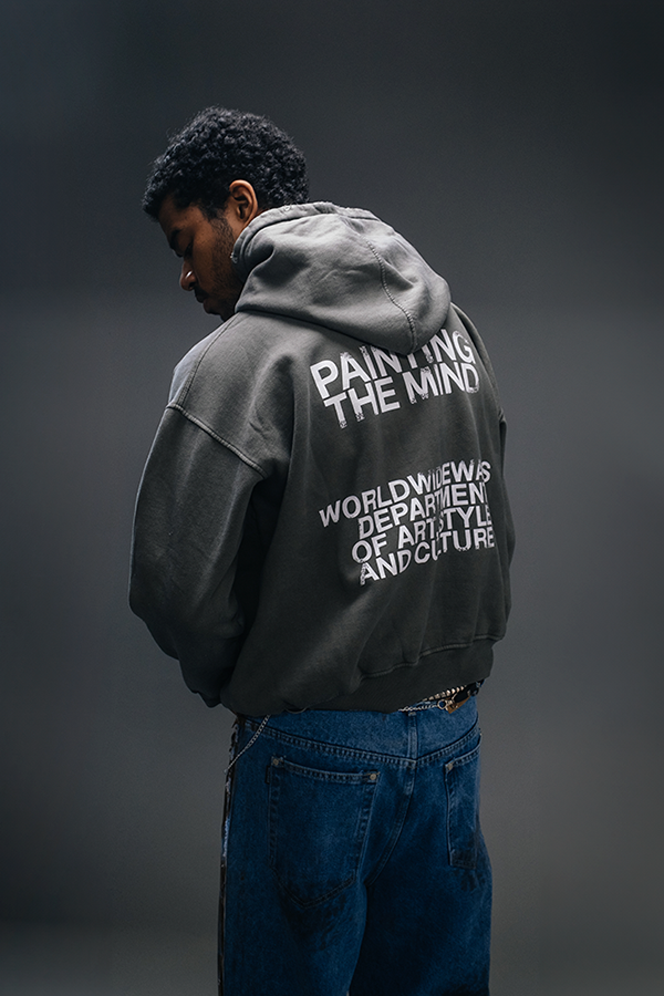 Hoodie Distressed Cement