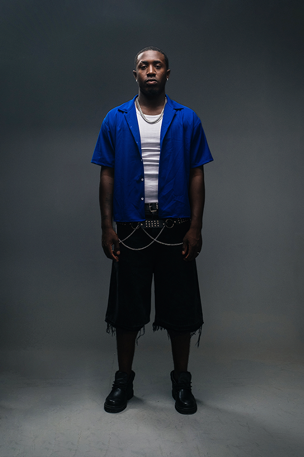 Boxy Cuban Collar Shirt Blue