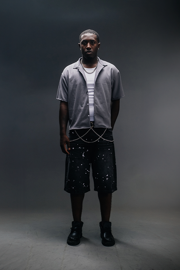 Boxy Cuban Collar Shirt Silver
